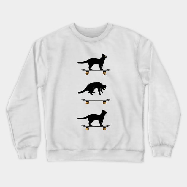 Cat Skateboard Tricks #Ollie Crewneck Sweatshirt by bignosework